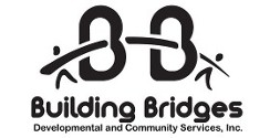 Black and White Building Bridges Logo