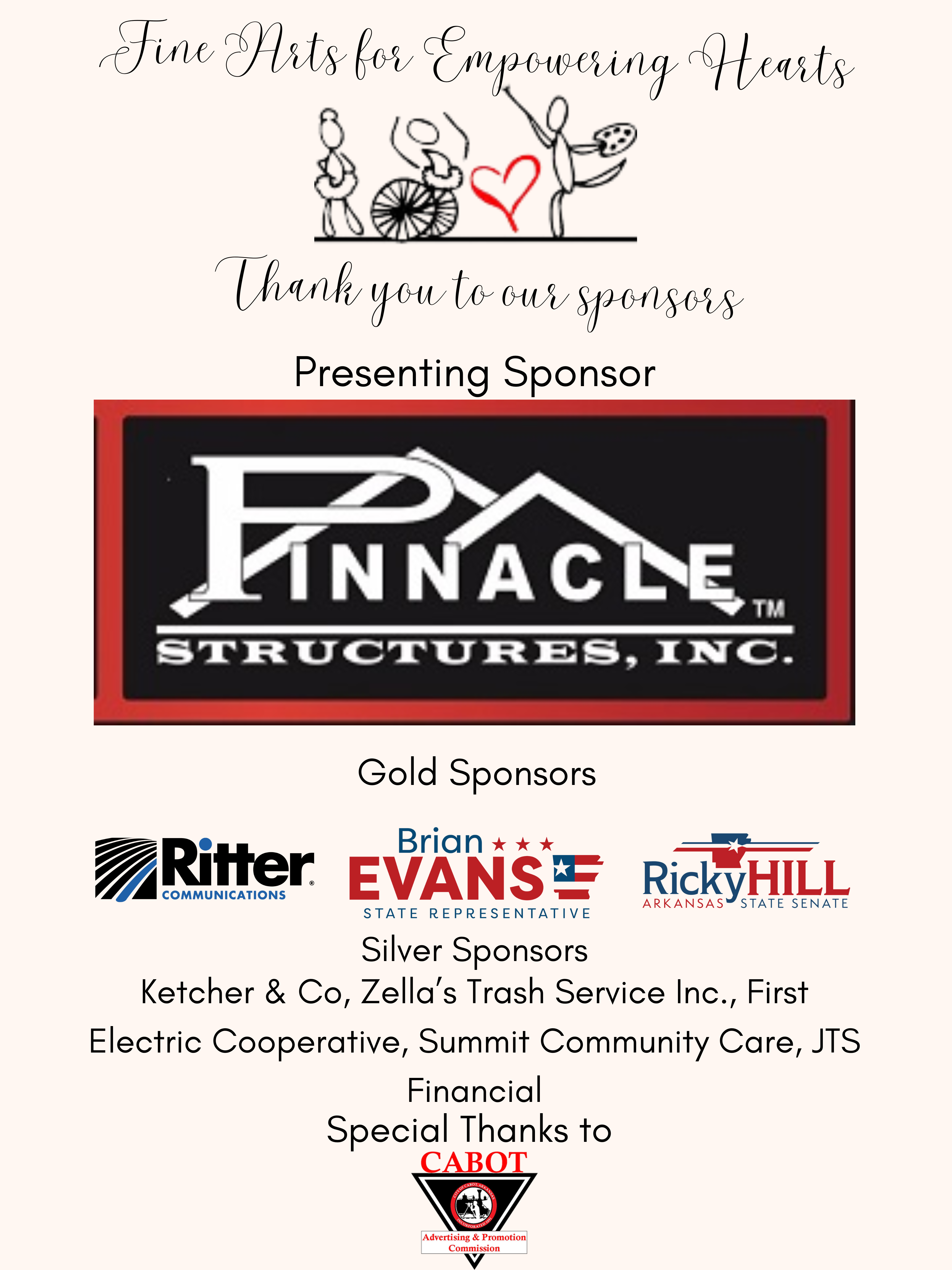 Fine Arts for Empowering Hearts Sponsors